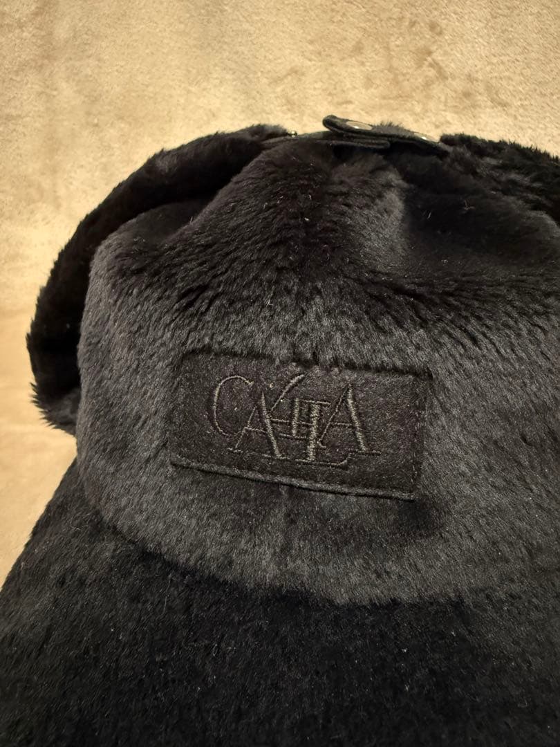 CA4LA 防寒 キャップ 耳当て付き ブラック - メルカリ