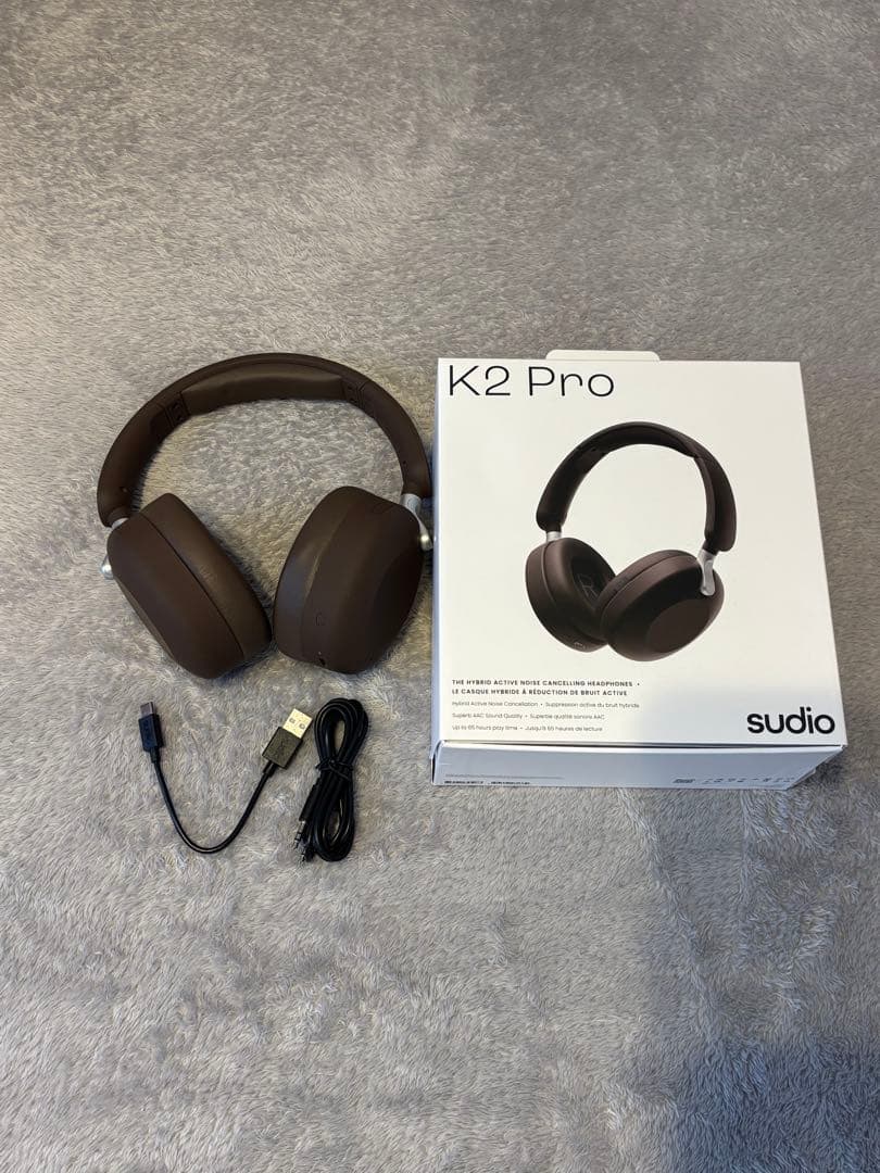 sudio K2 Pro ブラウン ワイヤレスヘッドホン Sudio K2 Pro White | The Next-Gen Hybrid ANC Headphones