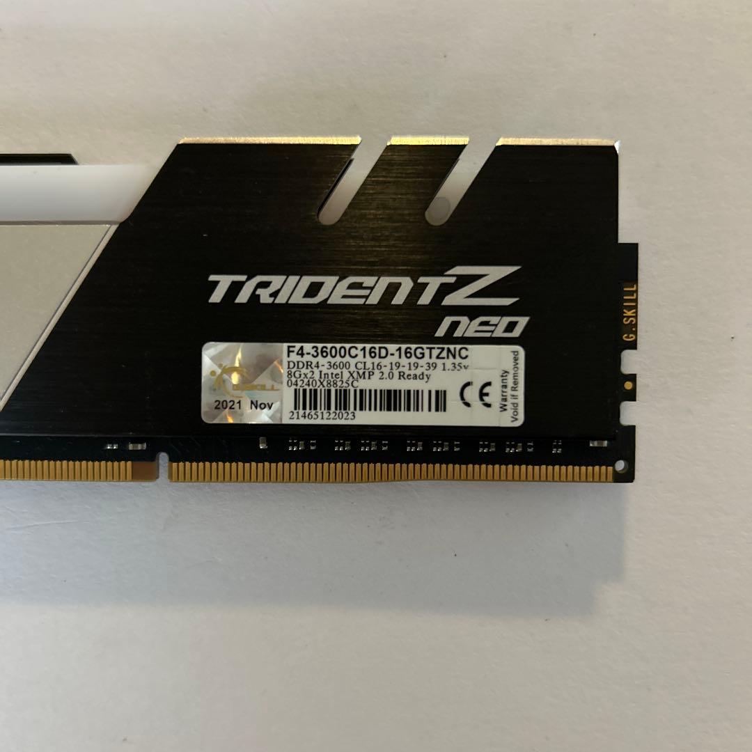 G.SKILL TRIDENT Z NEO DDR4-3600 8GB 4枚