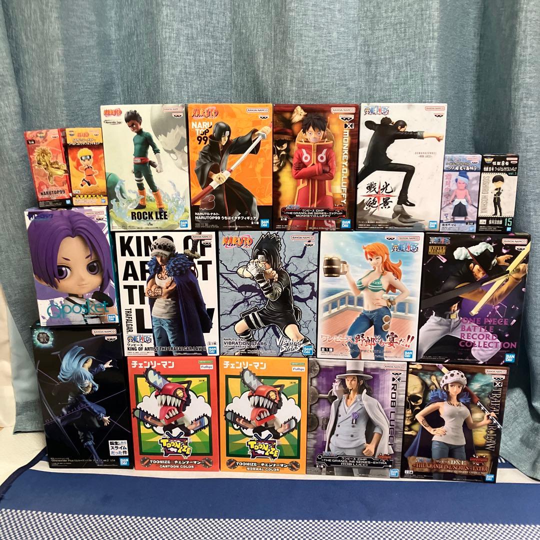ジャンプ系プライズフィギュア18個セットワンピース鬼滅の刃NARUTO