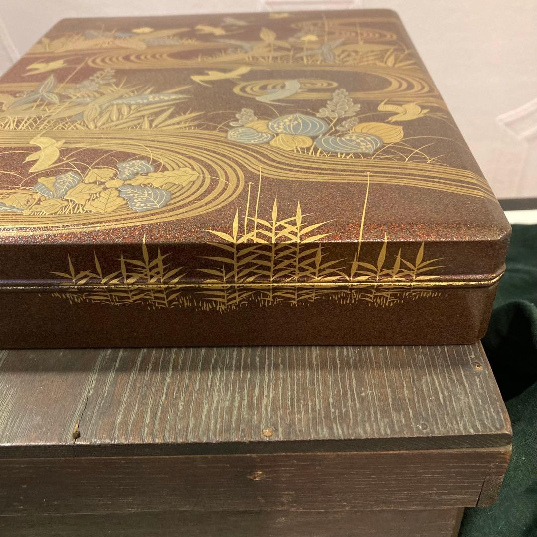 硯箱 蒔絵 硯 水滴 骨董 時代物 すずり すずり箱 | 激安通販のイーサプライ