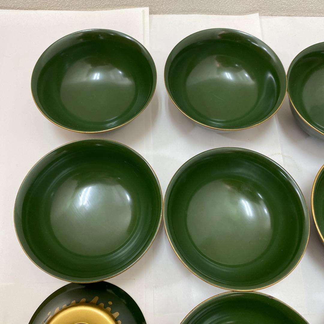 大正ロマン 金富士形吸物椀10人 漆器輪島塗り