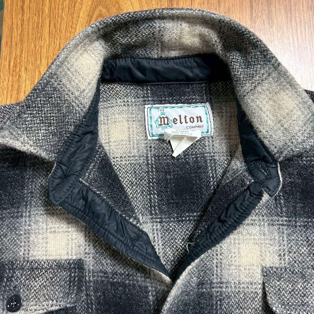 70s Melton USA製 CPO ネルシャツ オンブレ シャドー チェック - メルカリ