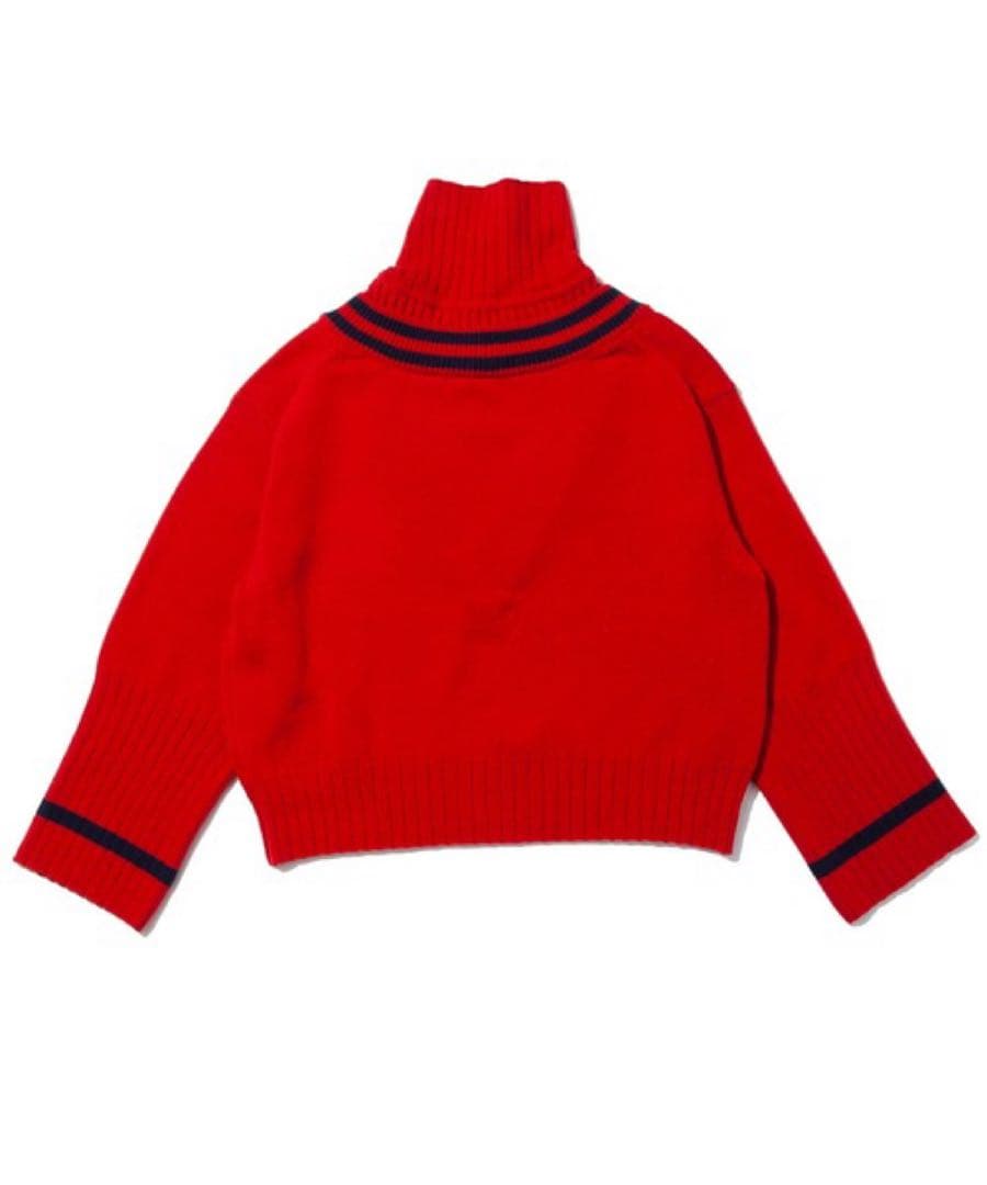 お値下げ F/CE 赤Vネック ハイネック ニット 長袖 Giselle掲載 - メルカリ