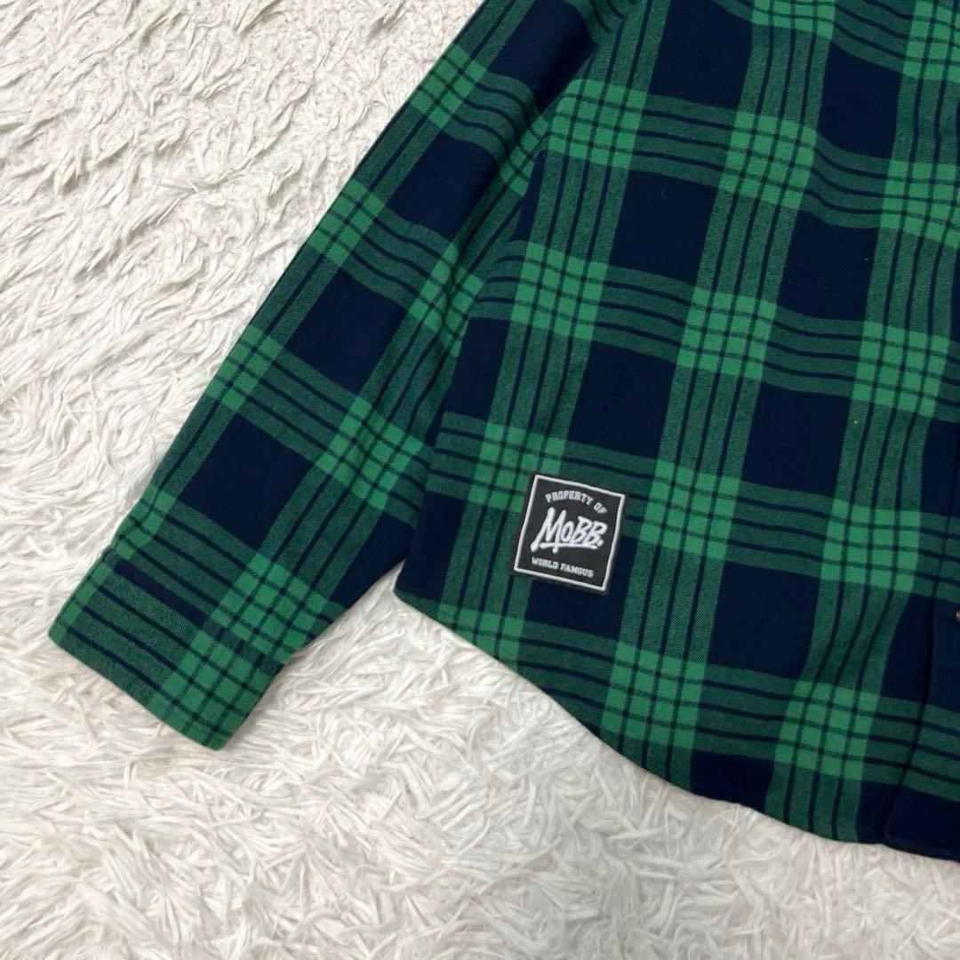 美品◇MOBB. デカロゴ刺繍 チェック ネルシャツ 長袖 L - メルカリ