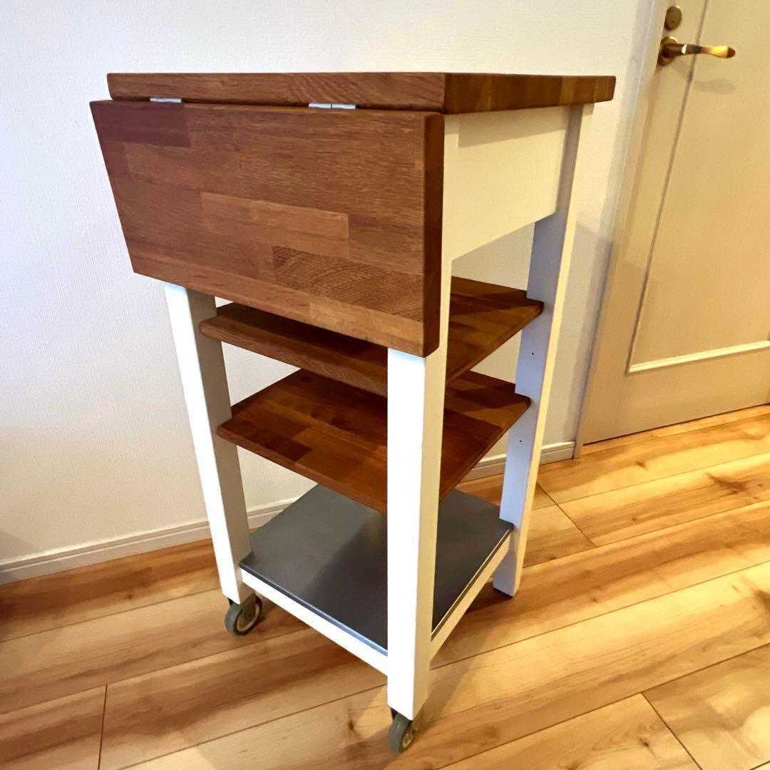 訳あり】IKEA 木製キッチンワゴン 引き出し付き - メルカリ