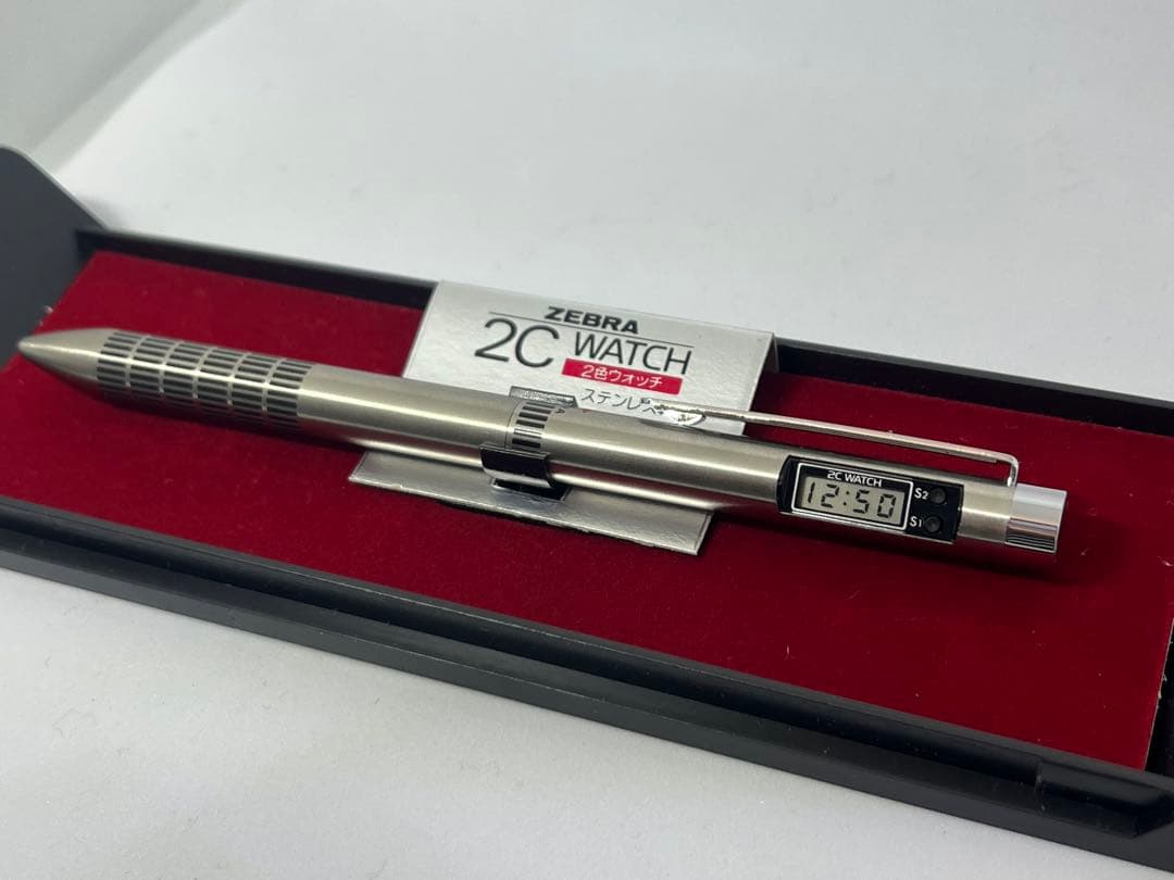 蝕刻 ゼブラ シャーボ 2Cウォッチ 2色ボールペン 時計付き 2本セット