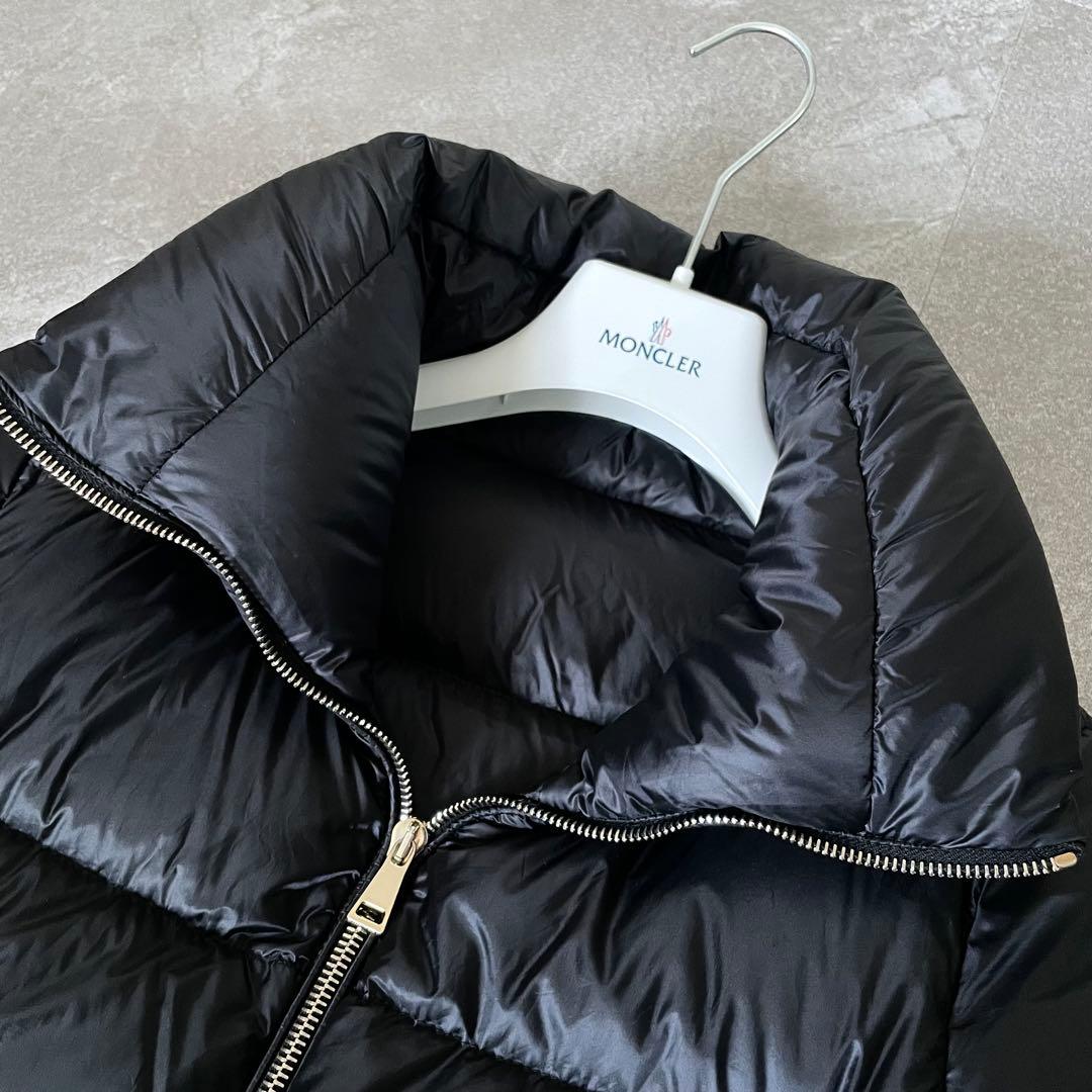 モンクレール ANET ゴールドジップ ダウンジャケット レディース黒 1