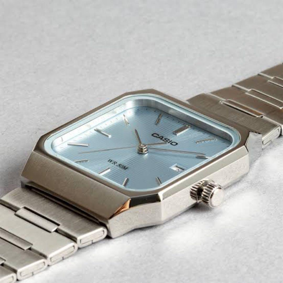 新品✨CASIO MTP-B185D-2A2 アイスブルー 日本未発売モデル - メルカリ
