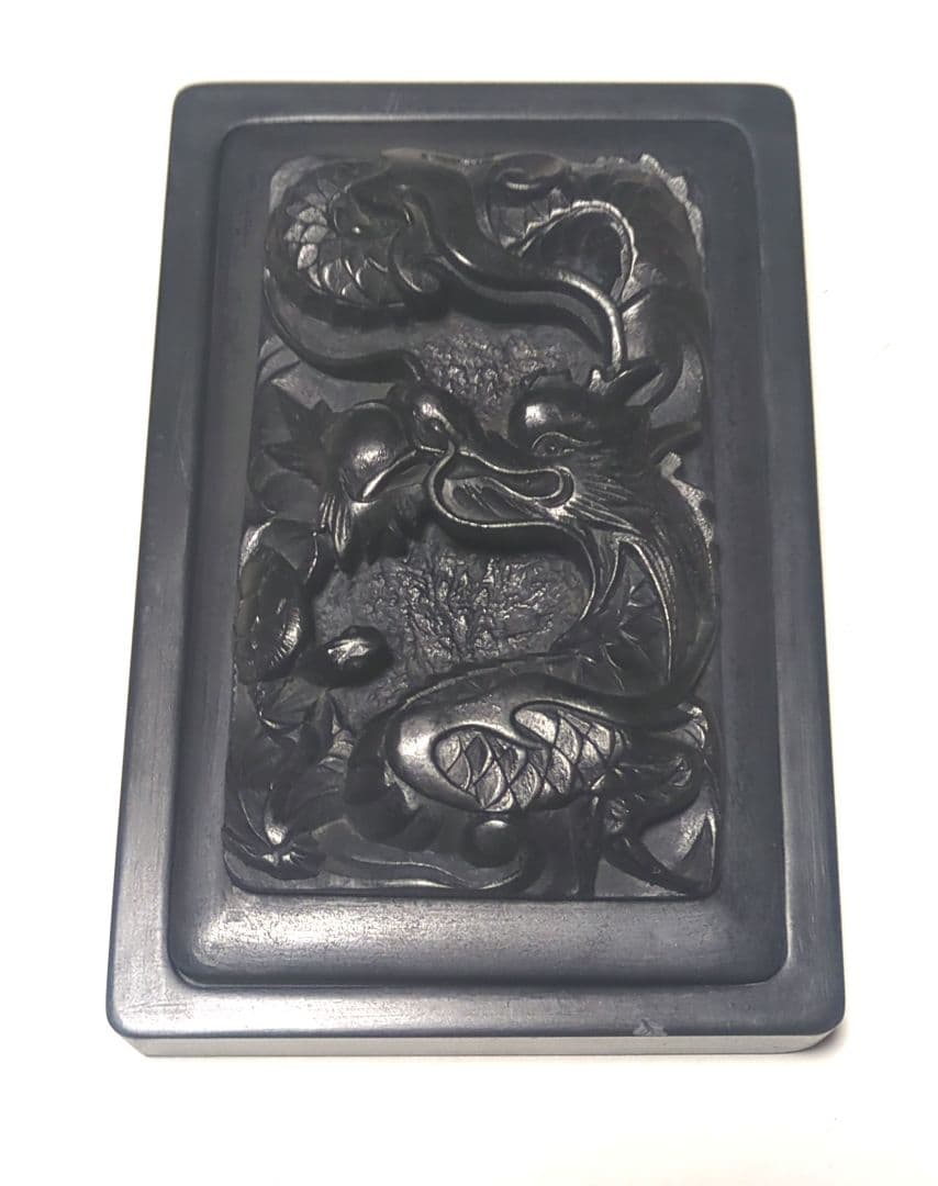 硯 龍彫刻入り蓋 一等品 青石 韓国 金不換筆房本館 - メルカリ