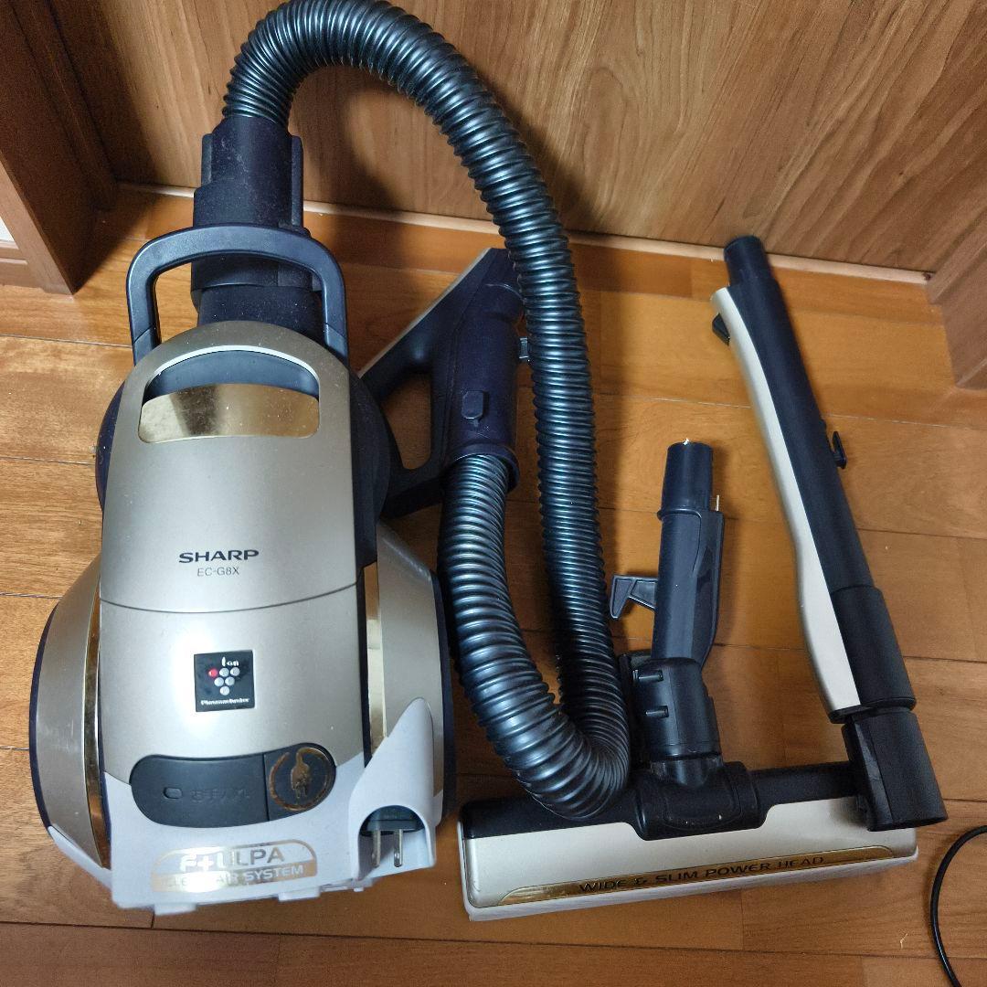 SHARP シャープ 掃除機 EC‑G8X‑N サイクロン プラズマクラスター シャープ、ごみを圧縮して捨てる「固めてポン」搭載のサイクロン掃除機