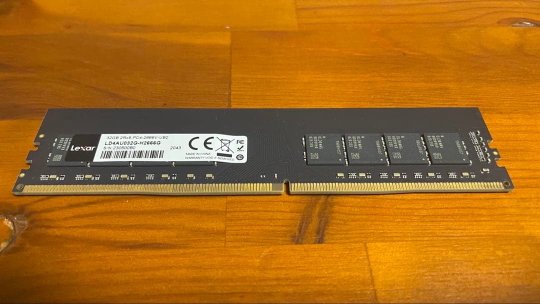 ￥2000値引き中 Lexar DDR4 32GB メモリ2枚 デュアルチャネル