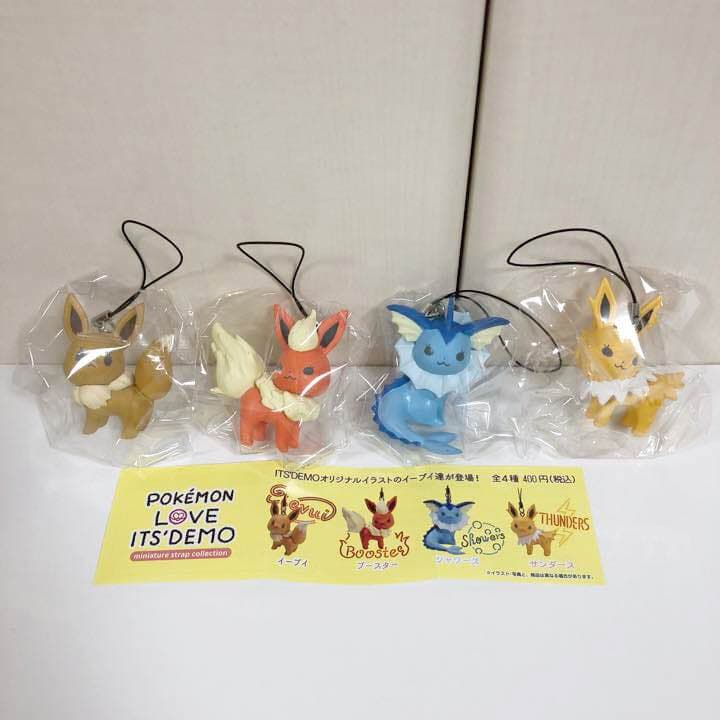 イッツデモ ブイズ コラボ ストラップ 4種セット ポケモン ガチャ