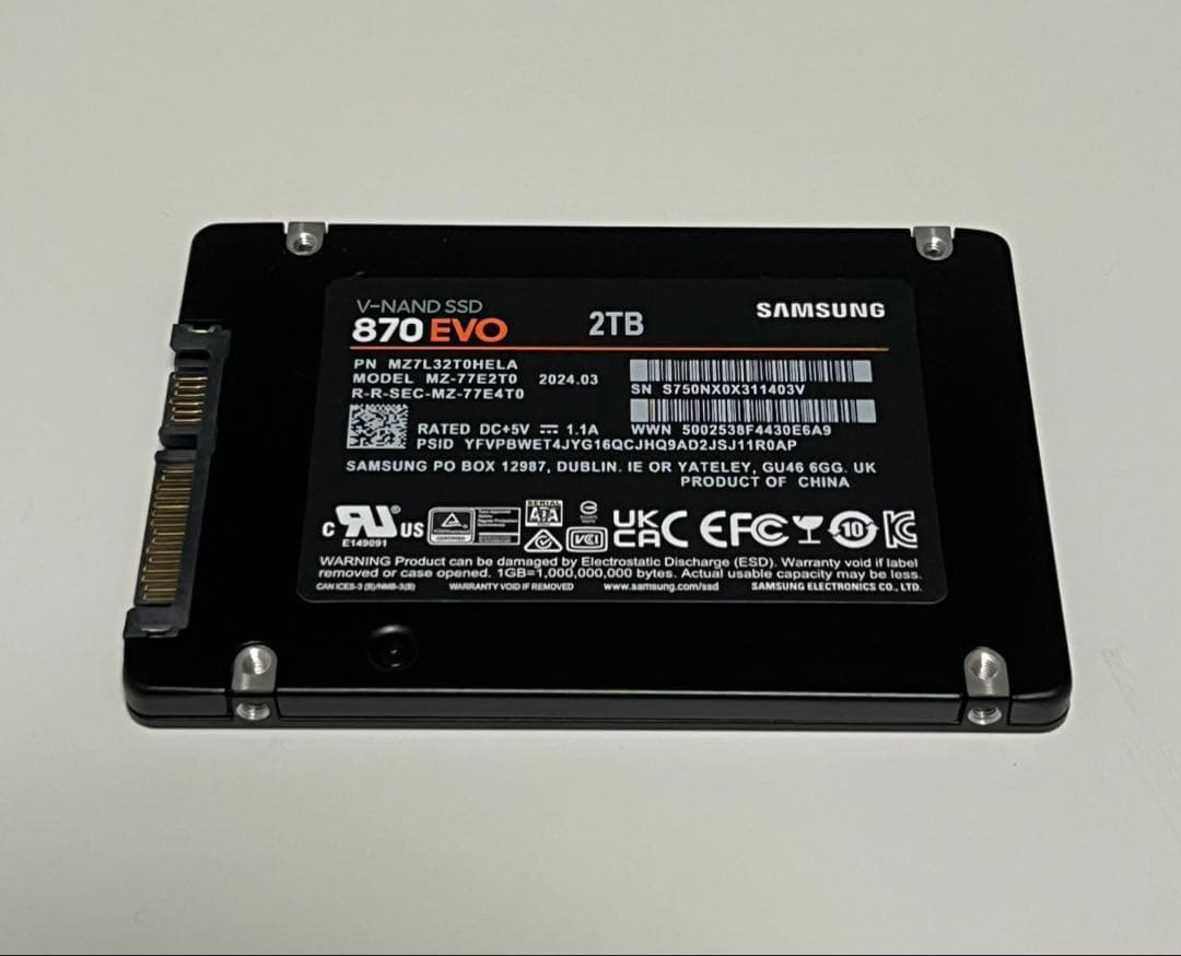 Samsung サムスン SSD 870EVO 2TB