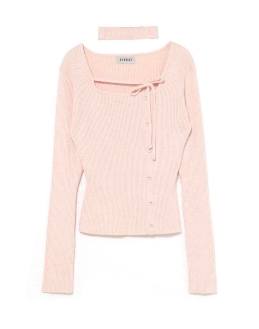 bubbles チョーカーボタンニットトップス ピンク - メルカリ