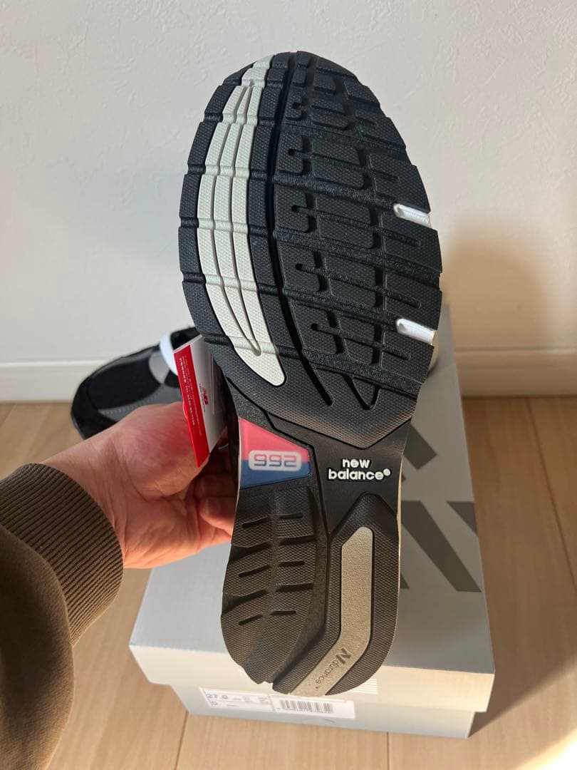 New Balance U992BK 27.0cm ブラック/グレー