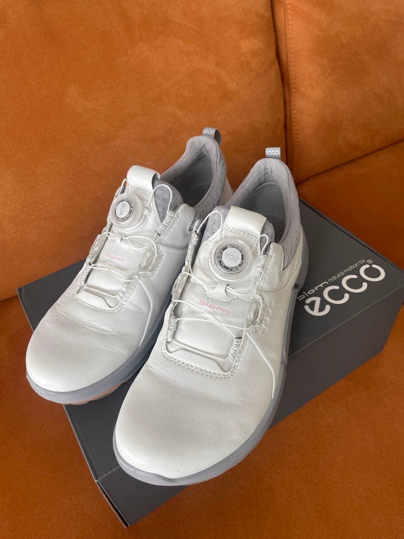 ECCO ゴルフシューズ 38 ホワイト ECCO Golf S Three ウィメンズ レザーGore-Texゴルフシューズ | ホワイト