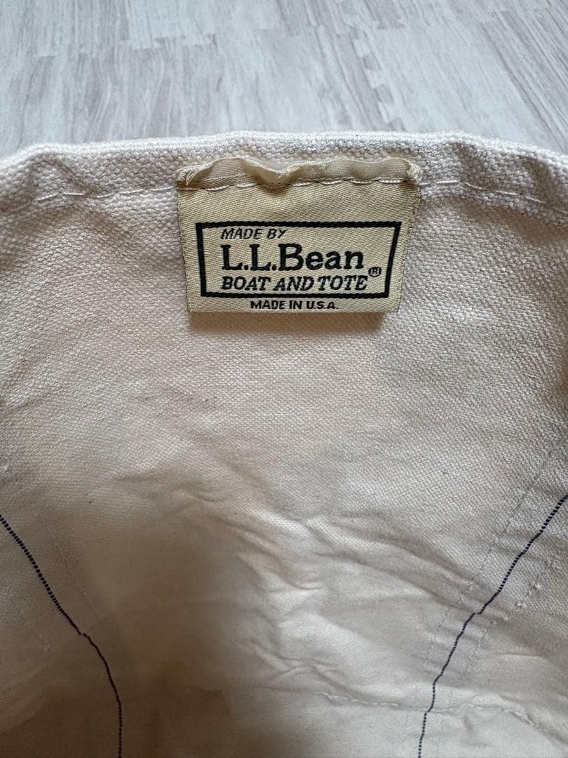 L.L.BEAN トートバッグ　ネイビー Boat and Tote USA製