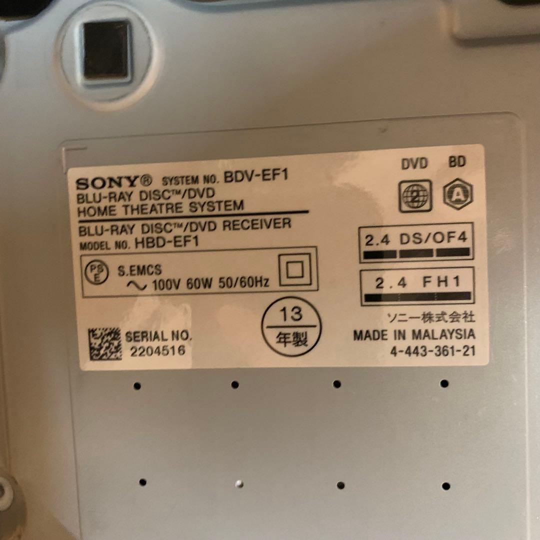 【動作良好】SONY ホームシアターシステム BDV-EF1 ブルーレイディスク