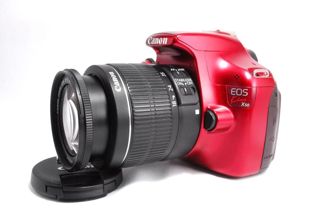 動画&軽量&高画質✨キャノン EOS Kiss X50✨レッド✨WiFi機能付