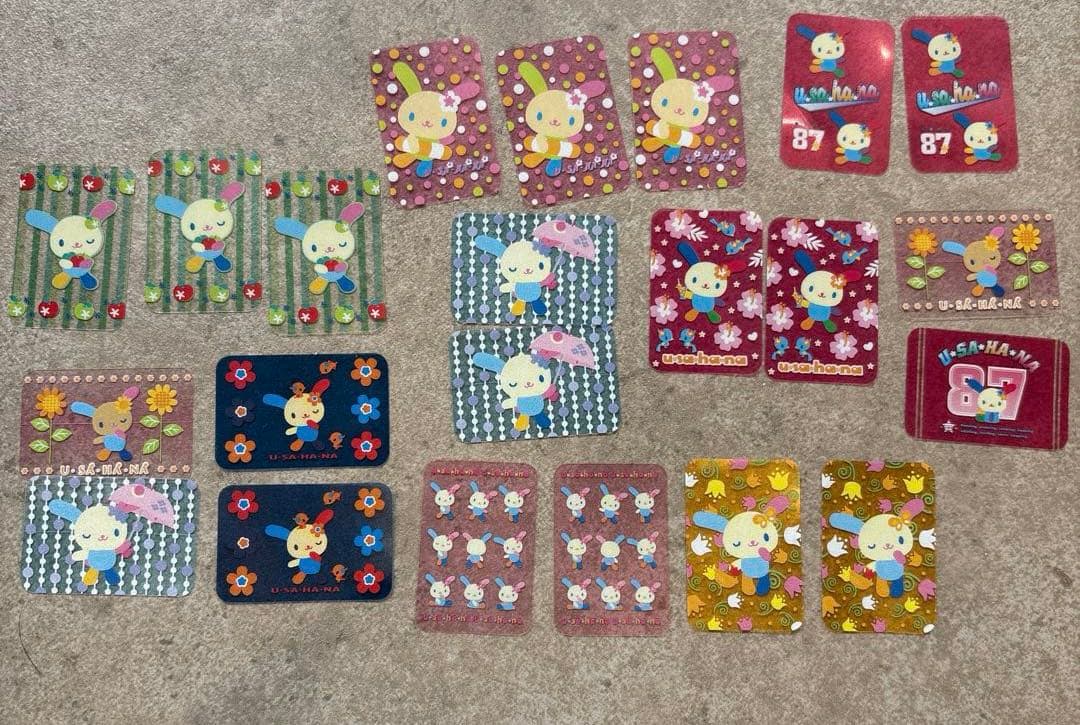 平成レトロ サンリオ ウサハナ 60枚 フレークシール レア 2000年代