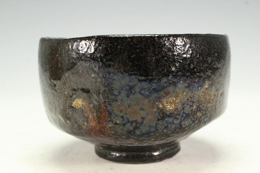 茶道具 四代 清水六兵衛 六居作 黒楽 富士茶碗 共箱(K-XA950) - メルカリ