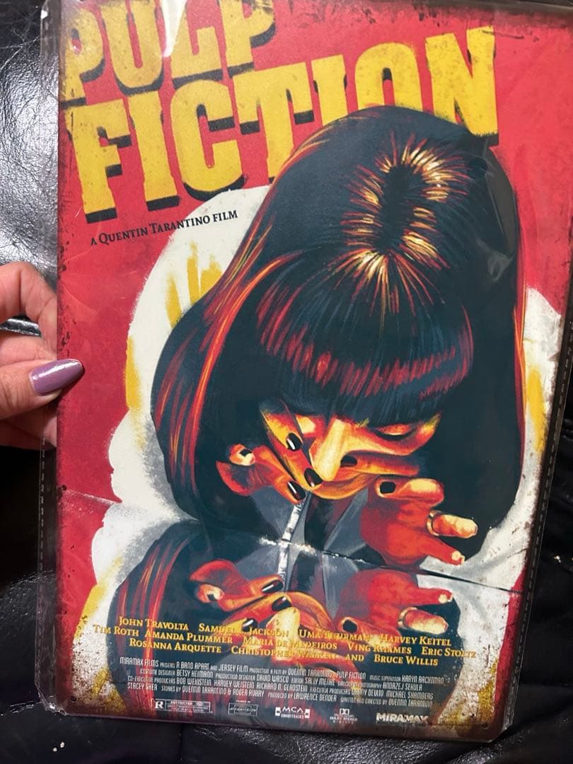 映画♥️ パルプフィクション PULP FICTION ブリキ看板 ポスター90s