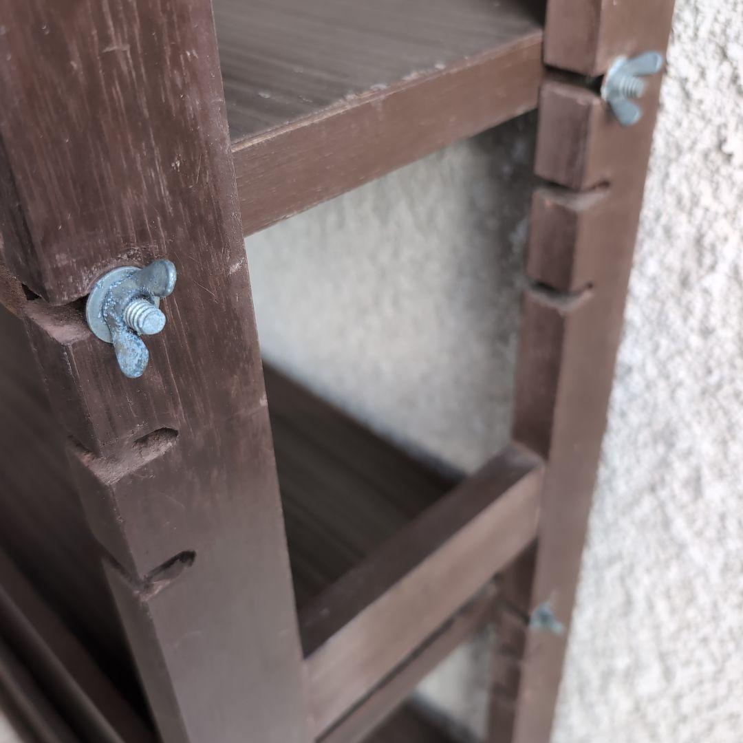 昭和レトロ 完全組立本棚 5段 木製オープンラック 本棚 飾り棚 棚移動