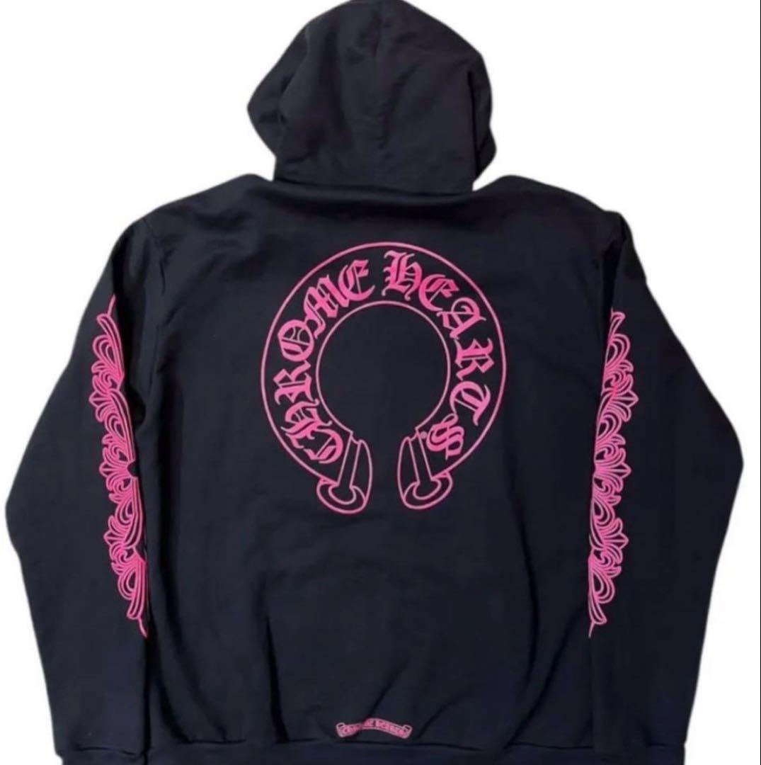 正規品 クロムハーツ ホースシュー フローラル ジップアップ パーカー