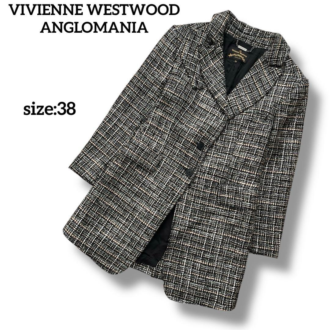 ヴィヴィアンウエストウッドアングロマニア　ツイードコート　裏地オーブ柄　M相当 Vivienne Westwood（ヴィヴィアンウエストウッド） Vivienne Westwood