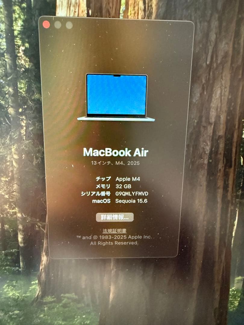 Apple MacBook Air 13インチ　M4 32GB 1TBSSD