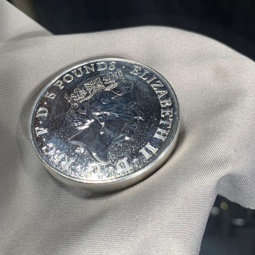 純銀貨 2オンス クイーンズビースト 2016 ライオン・イングランド M4