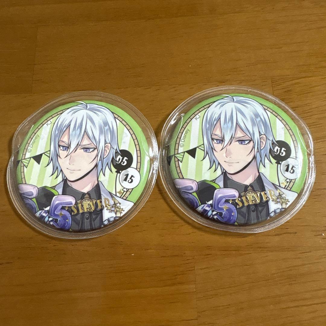 シルバー ツイステ 箔押し 缶バッジ レア おめかしバースデー 名前入り