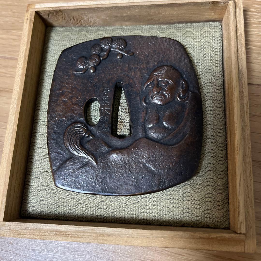 お値下げ 骨董# 刀の鍔 銘有り 石黒政明 - メルカリ