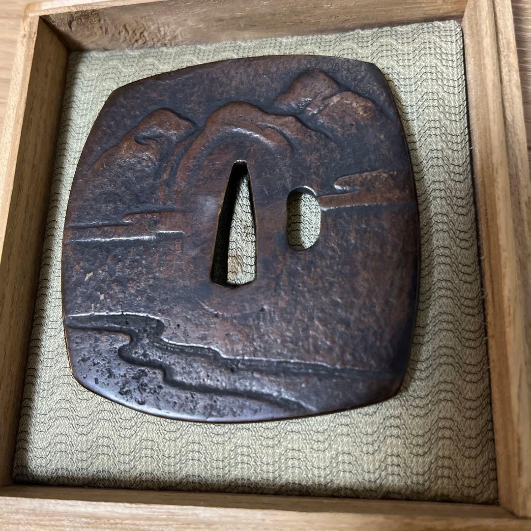 お値下げ 骨董# 刀の鍔 銘有り 石黒政明 - メルカリ