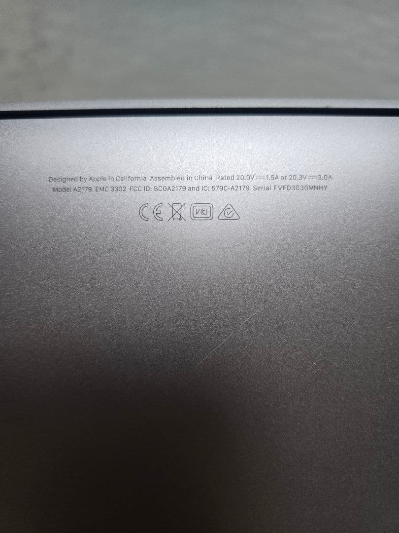 Apple MacBook Air シルバー A2179 メイン基板無し