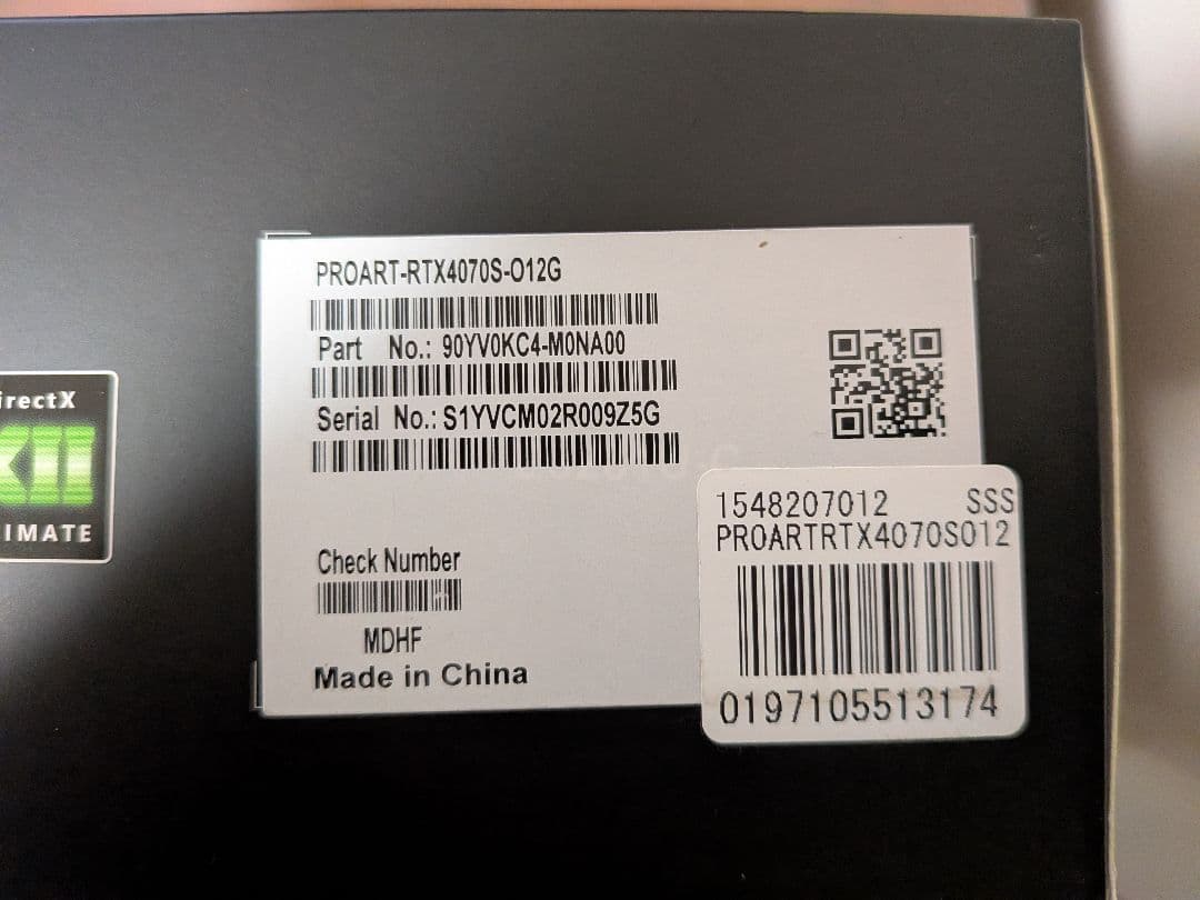 グラフィックボード・グラボ・ビデオカード ASUS ProArt GeForce RTX 4070 SUPER 12GB