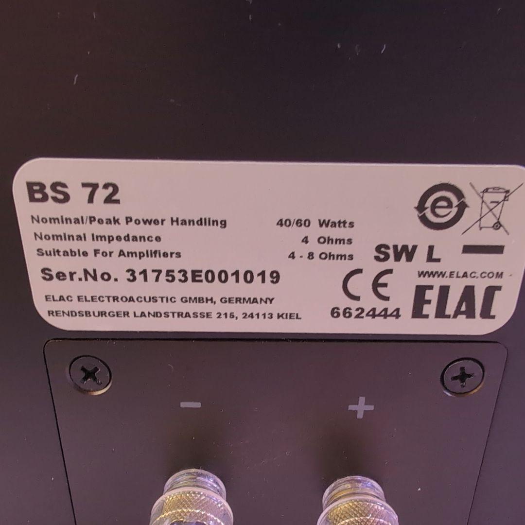 ELAC BS72 スピーカー 【ペア】ブラック