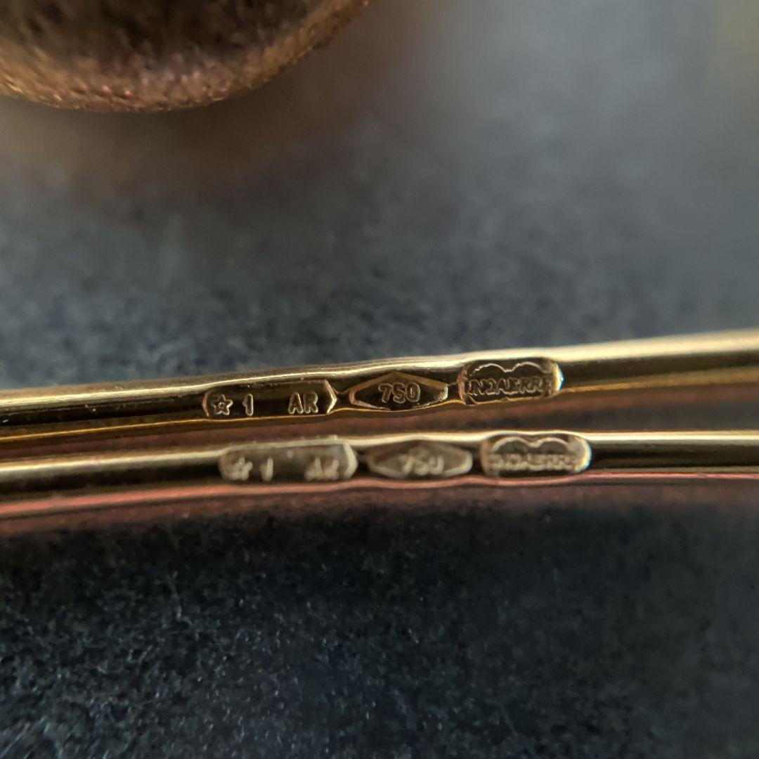 ピアス　UNOAERRE　750　YG　チェーンピアス　アズキ　1.99g