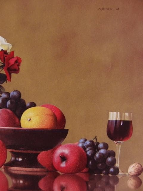 松井敏郎「秋の構図」、希少画集画、新品高級額、額装付、状態良好