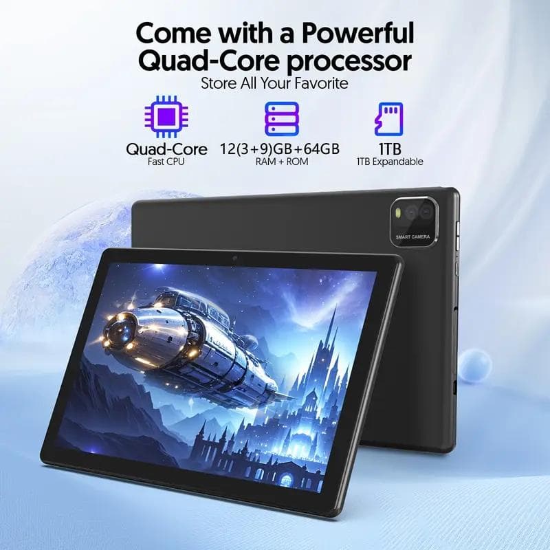 【新品未使用】 Android 15 10インチ タブレット 12GB