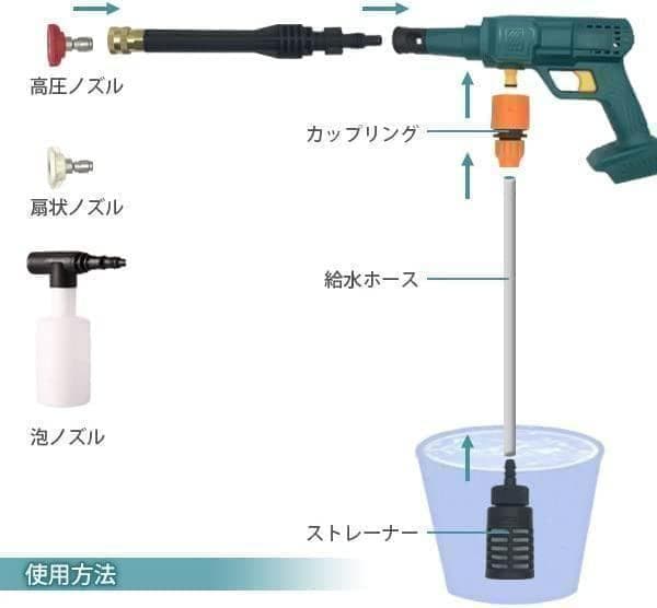 M2275-80-54】マキタ互換コードレス高圧洗浄機 小型強力 - メルカリ