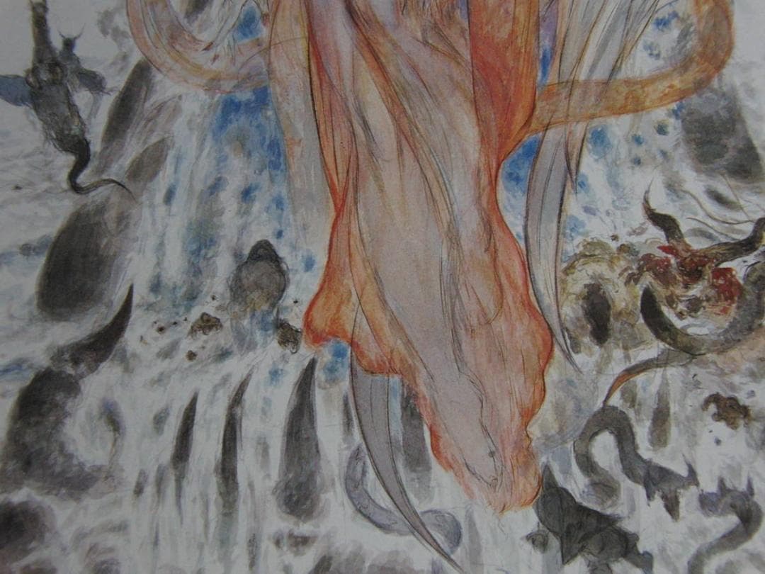 天野喜孝、【ラ・デエス】、希少な額装用画集より、新品額装付、状態