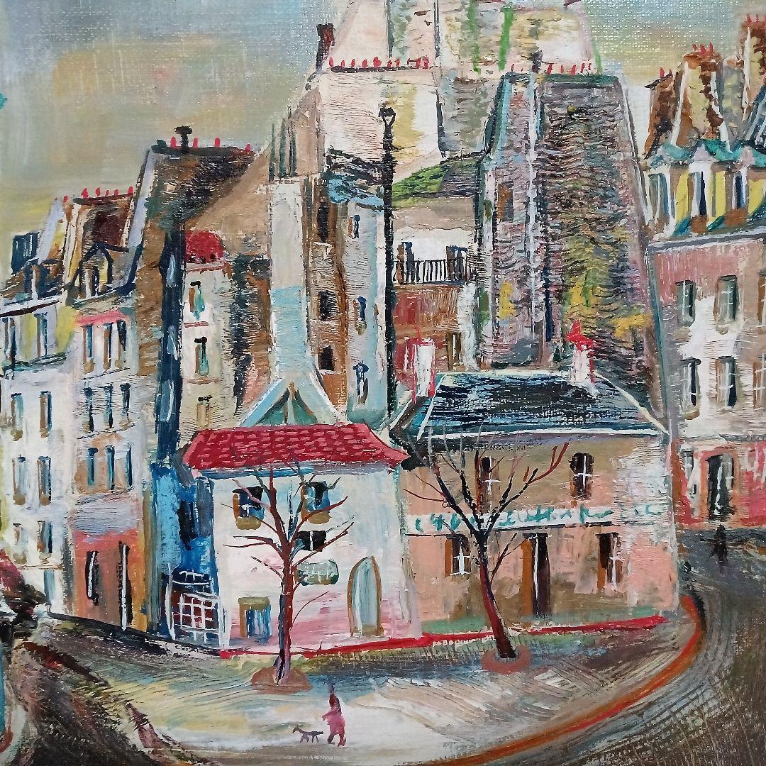 小澤勇寿郎 サン・タンドレ・デザール広場 美品の油絵