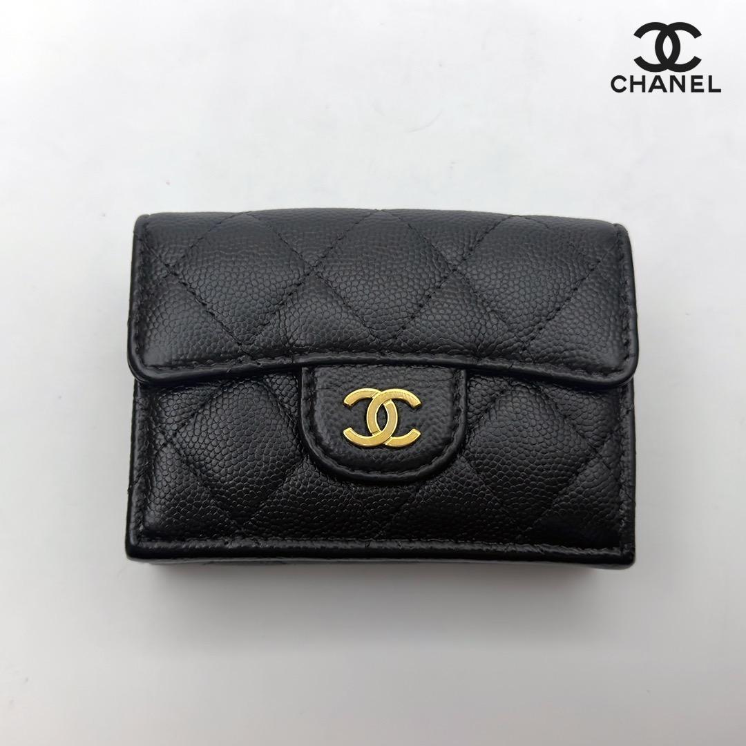 正規品 シャネル クラシック マトラッセ ゴールド金具 Wホック 三