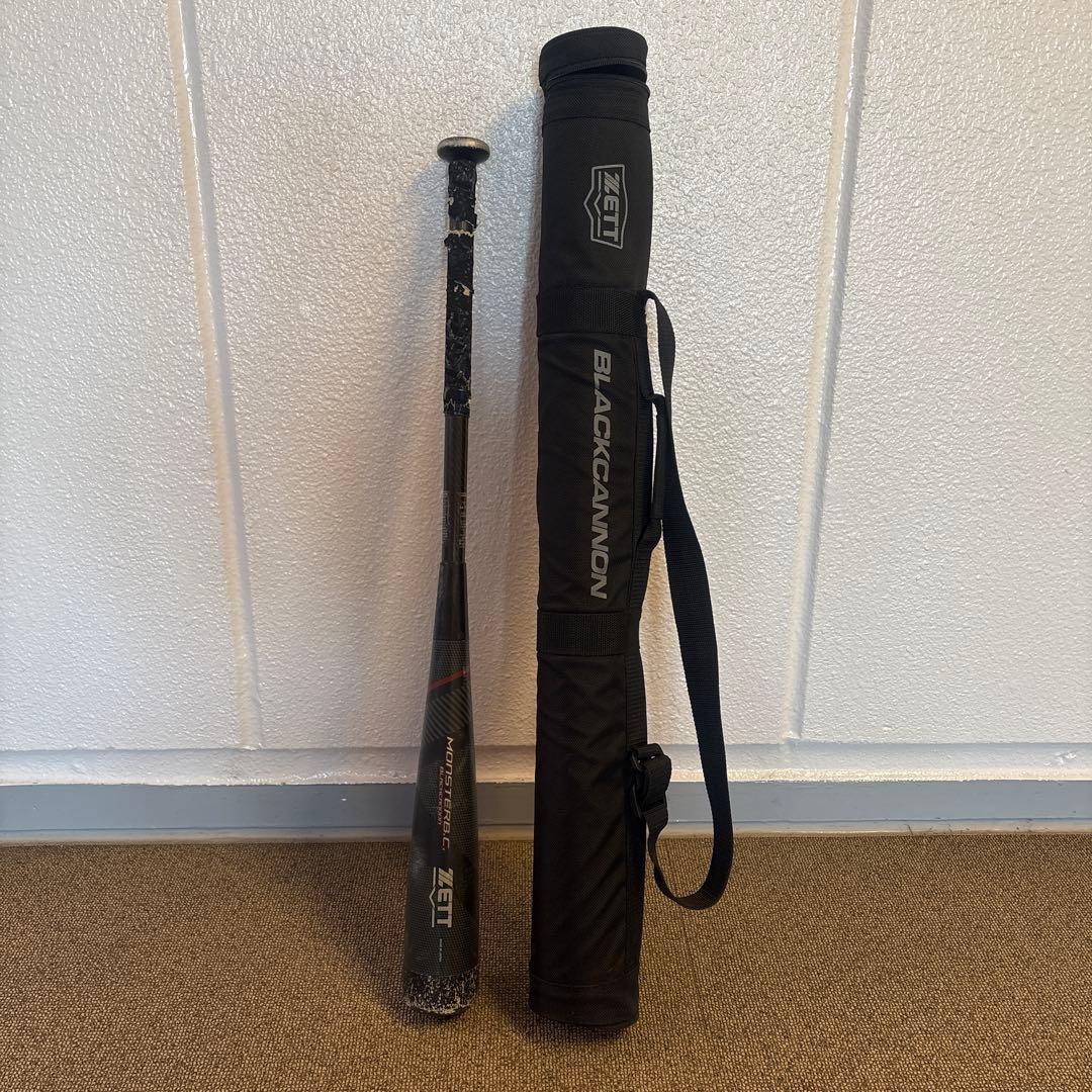 ZETT MONSTER C 軟式バットとケース ゼット（ZETT） 軟式FRP製バット MONSTER BLACKCANNON モンスター