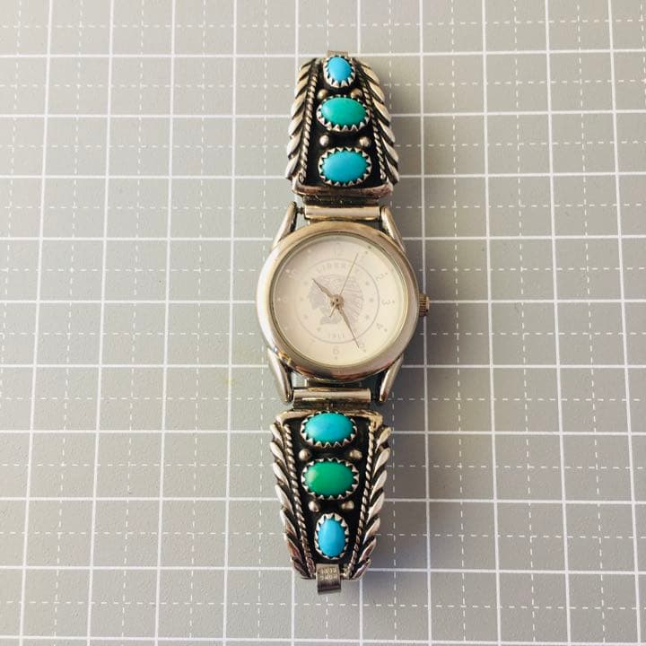 インディアンジュエリー ナバホ ターコイズ 腕時計 - メルカリ