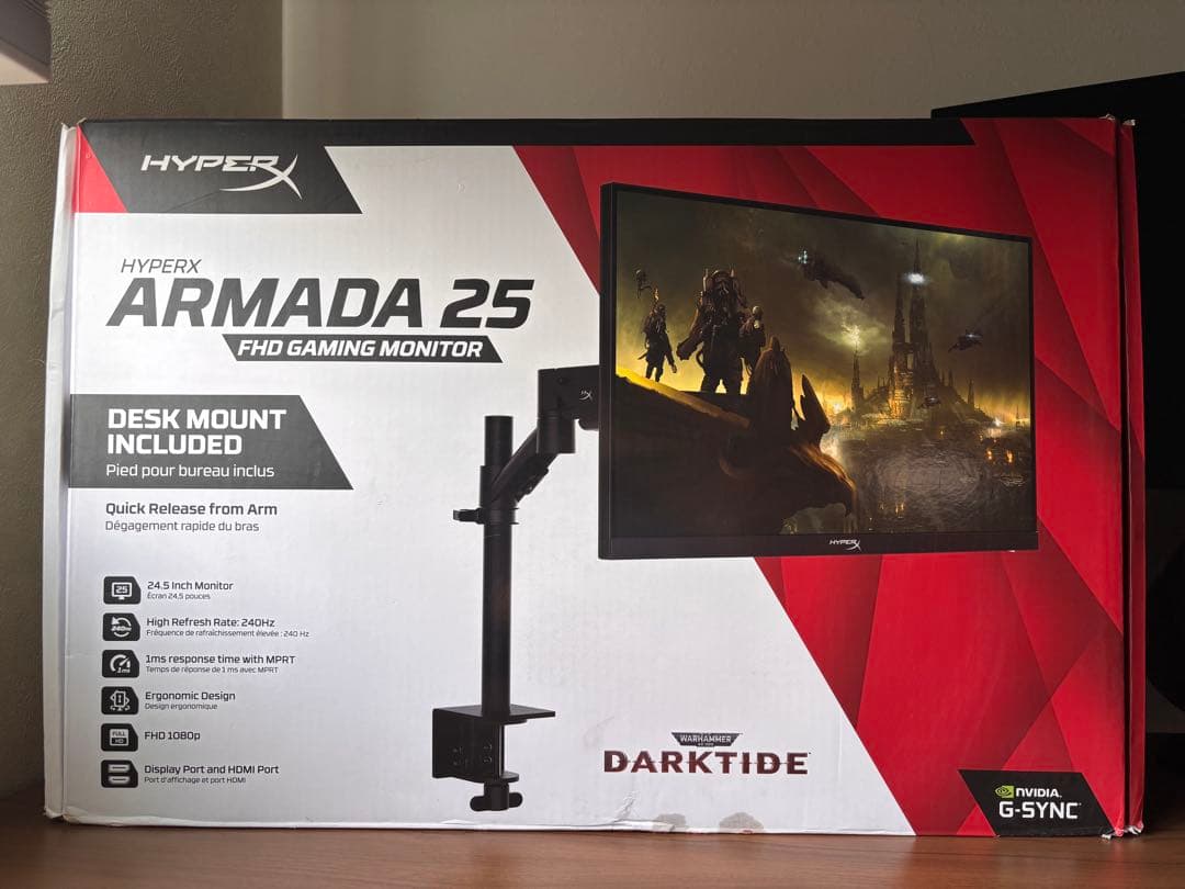 HyperX Armada 25 FHD ゲーミングモニター 本体 240hz Armada 25 Gaming Monitor