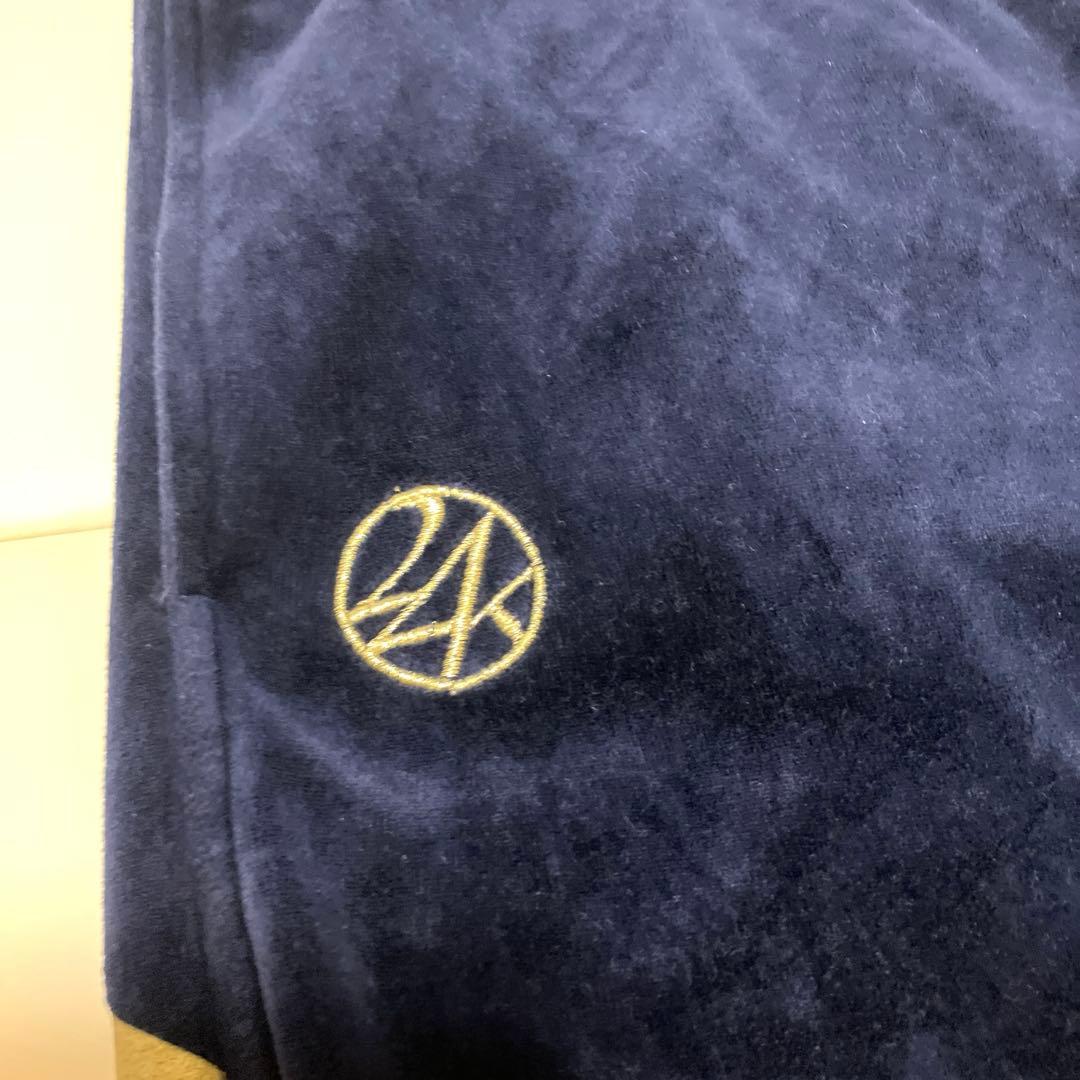 24karats ベロアジャージ セットアップ ネイビー ワインレッド Mサイズ