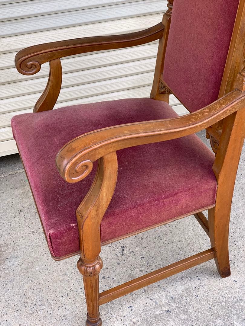 英国 アンティーク アームチェア キング 椅子